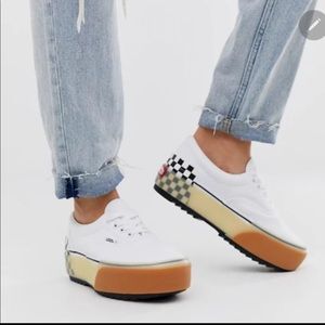 Vans Era Stacked White Checkerboard